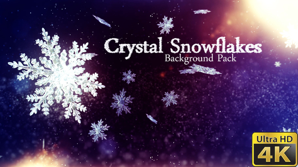 Crystal Snowflakes Background Pack