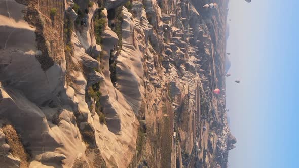 Vertical Video  Balloons in Cappadocia Turkey