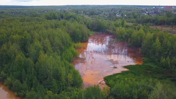 Polluted river