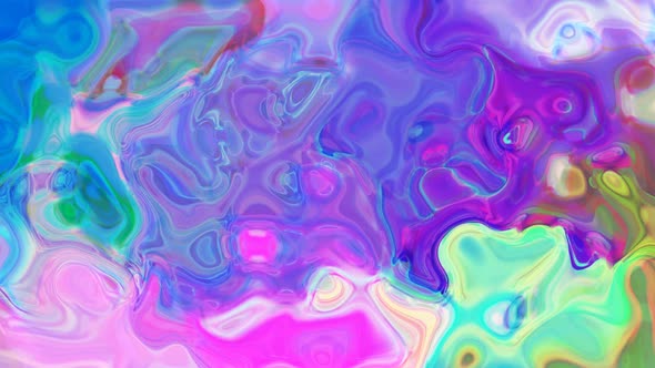 Abstract Colorful Trendy Wave Liquid Animation