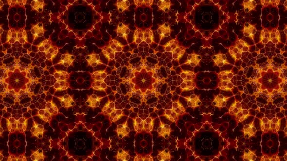 Abstract Fractal Fire Kaleidoscope Loop 4K 03