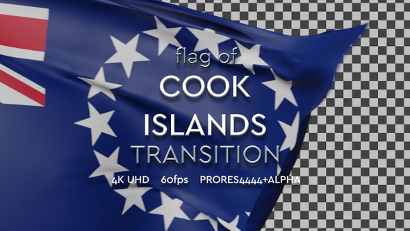 Flag of Cook Islands Transition | UHD | 60fps alt