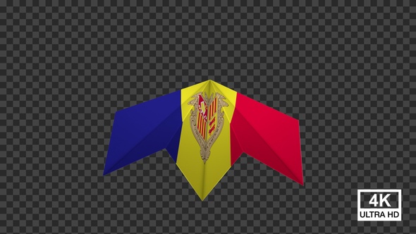 Paper Airplane Of Andorra Flag