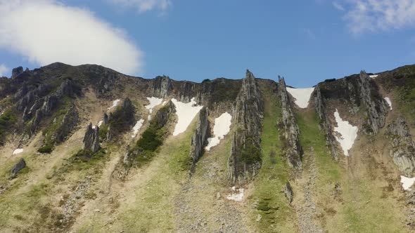 Panoramic Aerial View of Idyllic Mountain Scenery in the Alps