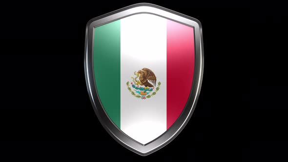 Mexico Emblem Transition with Alpha Channel - 4K Resolution