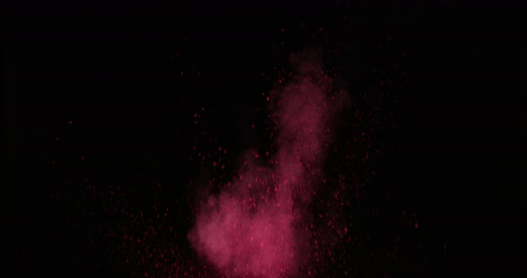 Explosion Of A Red Powder