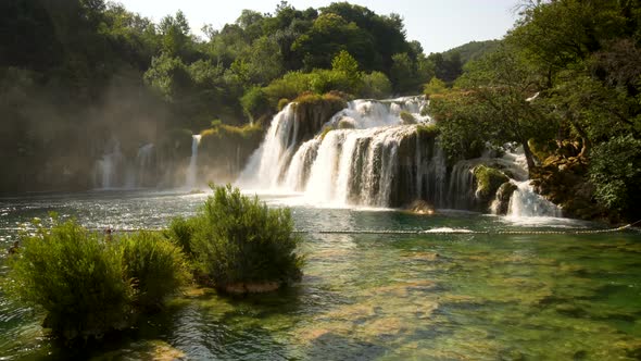 Skradinski Buk Waterfall in Krka  Croatia