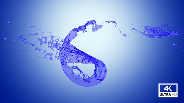 Vortex Splash Of Blue Water V7
