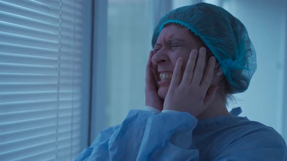 Nervous Patient at Hospital Praying for Good Results