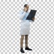 Doctor holding Xray results and talking on the phone, Alpha Channel - VideoHive Item for Sale