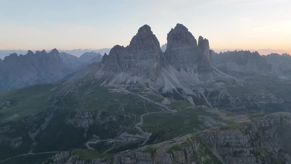 Beautiful Morning at Tre Cime di Lavaredo mountains