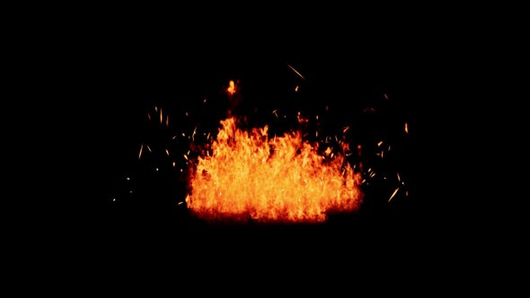 The flames burn and float like a real fire to be gradually extinguished Isolated by Alpha channel alt