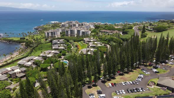 Aerial View of Kapalua Coast in Maui Hawaii