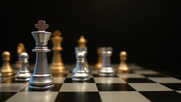 The motion of chess board game, Strategy Games Concept