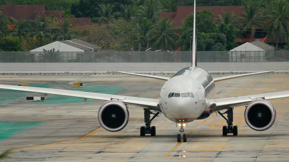 Airplane Taxiing Before Departure