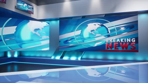 3D Virtual TV Studio News Backdrop For TV Shows alt