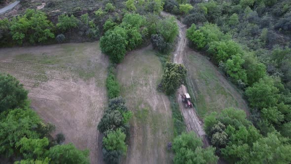 Aerial View Over Rural Area