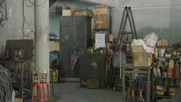 View Inside The Auto Repair Shop In Bangkok Thailand