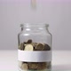 Coins in a Jar with Blank White Label. - VideoHive Item for Sale