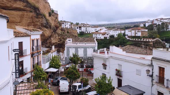 The beautiful village of Setenil de las Bodegas, Provice of Cadiz, Andalusia, Spain. Cave buildings