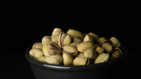 Pistachios Dried Fruit Gyrating in a Bowl