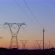 Animation of electricity poles at sunset - VideoHive Item for Sale