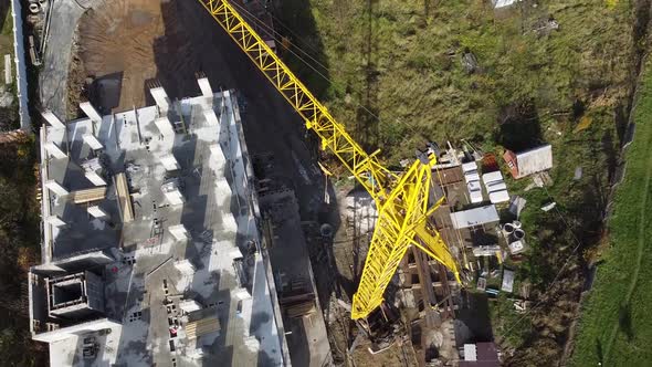 Tower crane on construction plant 4