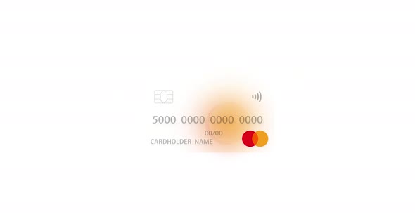 Neutral Credit Card on Colorful Background Rendered with the Glassmorphism Effect