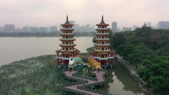 Dragon and Tiger Pagodas famous building