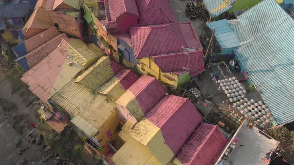 Aerial view of Rainbow village