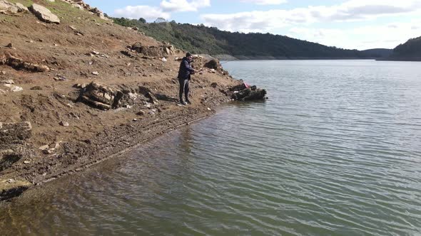 Aerial View Fishing