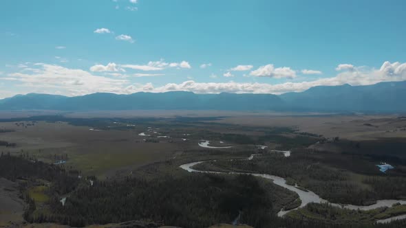 Aerial Video of the Kurai Steppe