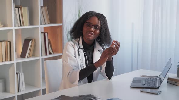 Supportive Doctor Medical Success Woman Clapping