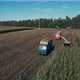 Semi truck and farm machines harvesting corn - VideoHive Item for Sale
