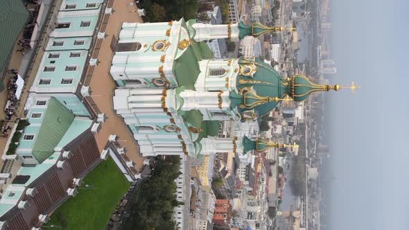 St, Andrew's Church at dawn, Kyiv Vertical video