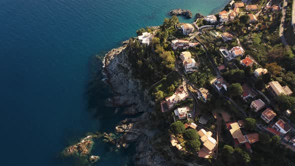 Pietragrande Cliff Near Montauro City Calabria South Italy