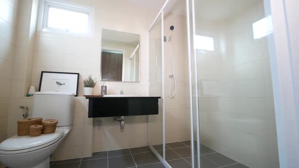 Clean and Simple Bathroom With Shower Box