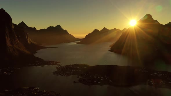 Evening Sunset Lofoten Islands Norway