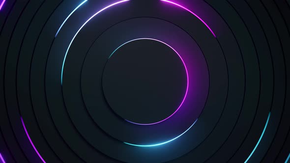 Radial Abstract Neon Background