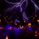 visual for halloween of traditional spooky cemetery of pumpkins in a storm - VideoHive Item for Sale