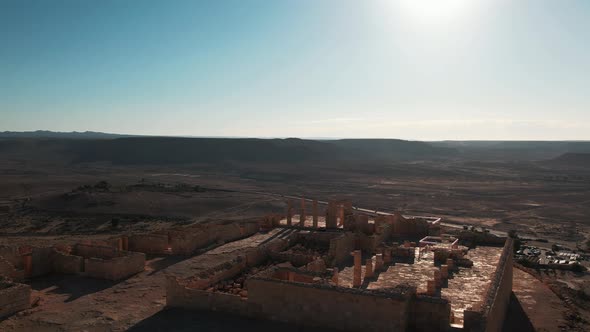 Drone shot of Avdat National Park, Israel