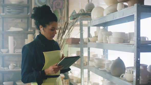 Woman Is Completing Online Order