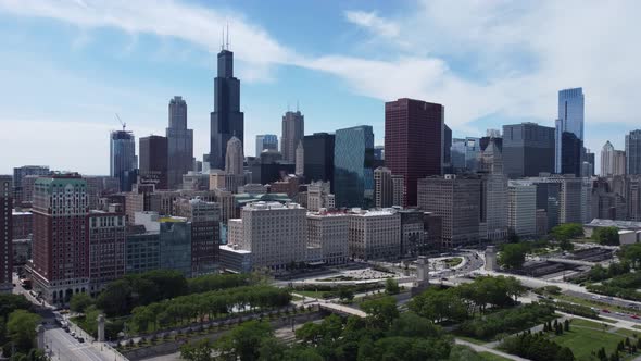 Closer Chicago Skyline