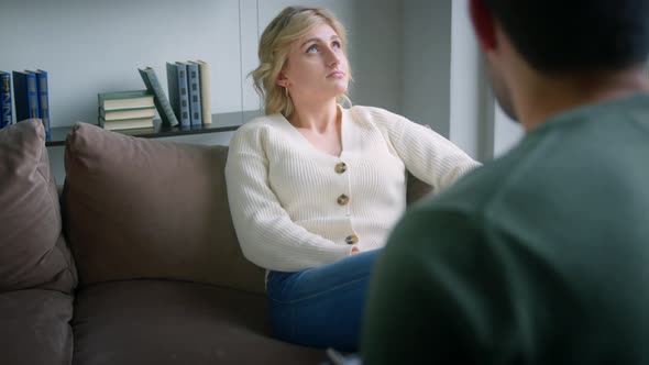 Professional performing therapy for a young woman