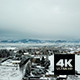 Aerial View of Snowy French Village and Mountains - VideoHive Item for Sale