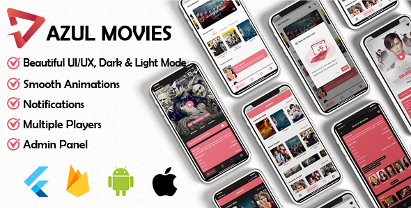 Movies App - Admin panel ( movies & series & tv shows...) Flutter