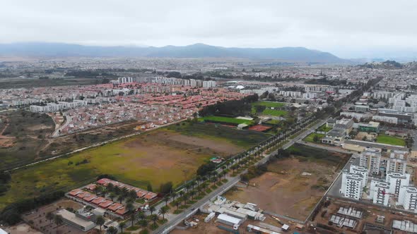La Serena city Chile (aerial view, drone footage)
