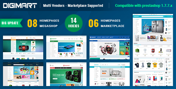 Digimart | Wielu dostawców - motyw PrestaShop 1.7 z Marketplace (kompatybilny z JA Marketplace)
