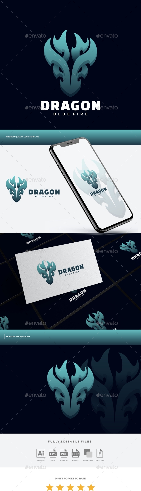 Dragon Gradient Logo Template