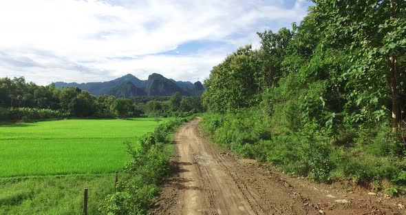 Dirty Road At Countryside